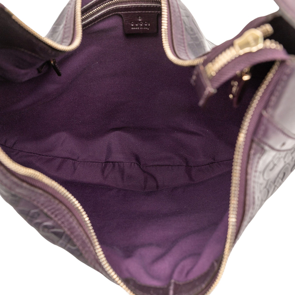 Pre-Loved Gucci Embossed Leather Horsebit Glam Hobo - Picture 4 of 8